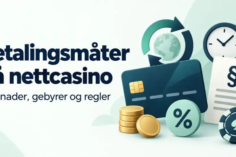 Betalingsmåter på nettcasino: kostnader, gebyrer og regler